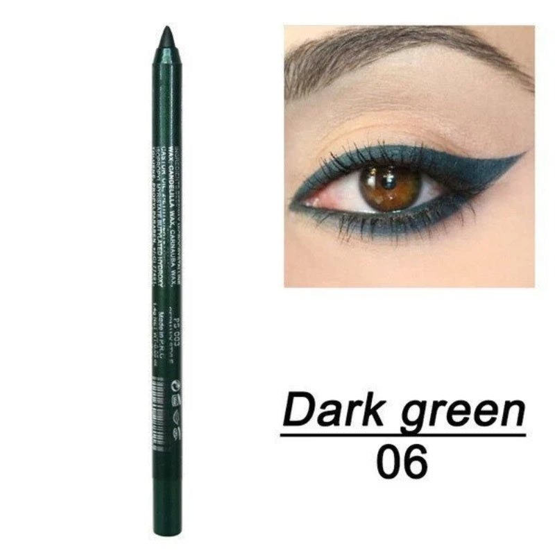 Eyeliner Coloré Longue Durée - Set de 13 Couleurs Nacrées et Mates