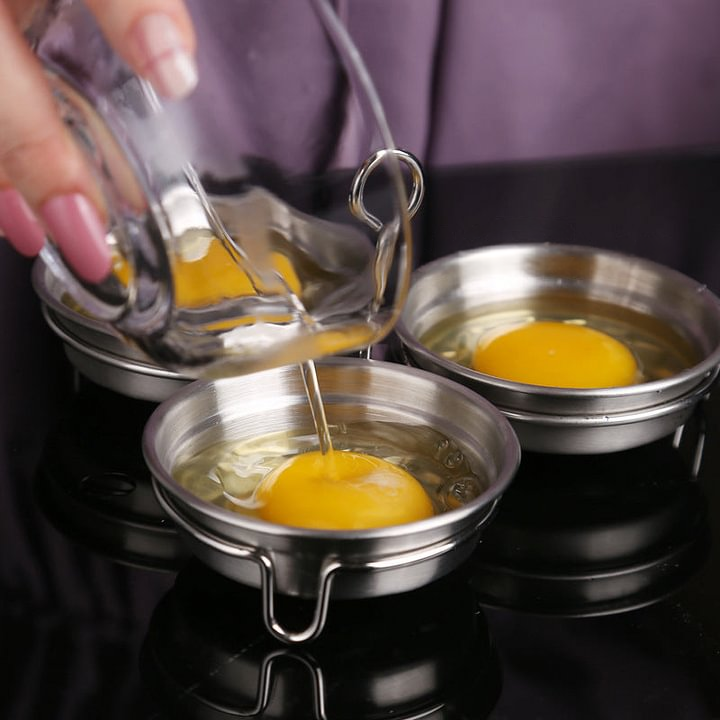 🍳Cuiseur à œufs multifonction en acier inoxydable – pour cuire et pocher vos œufs au quotidien