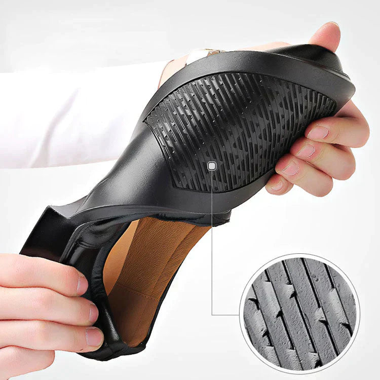 Chaussures Légères en Cuir pour Homme - Style Business Élégant, Semelle Antidérapante et Respirante