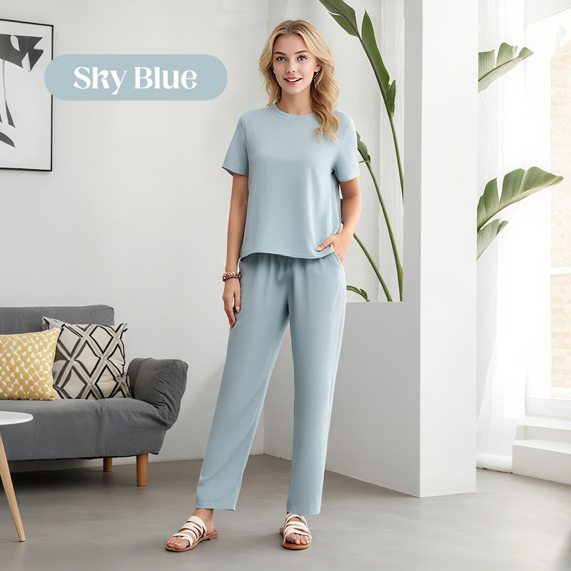 ⏰Soldes limitées 50 % de réduction🌸Ensemble haut et pantalon décontracté pour femme