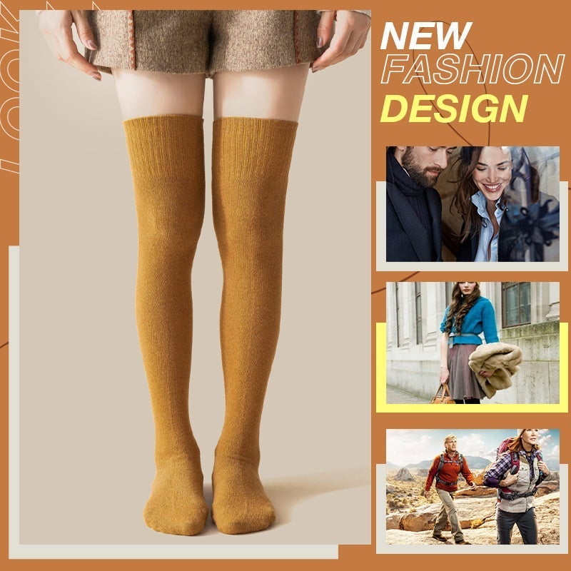 Chaussettes Montantes Femme en Peluche Épaissie - Chaudes et Confortables pour l'Hiver