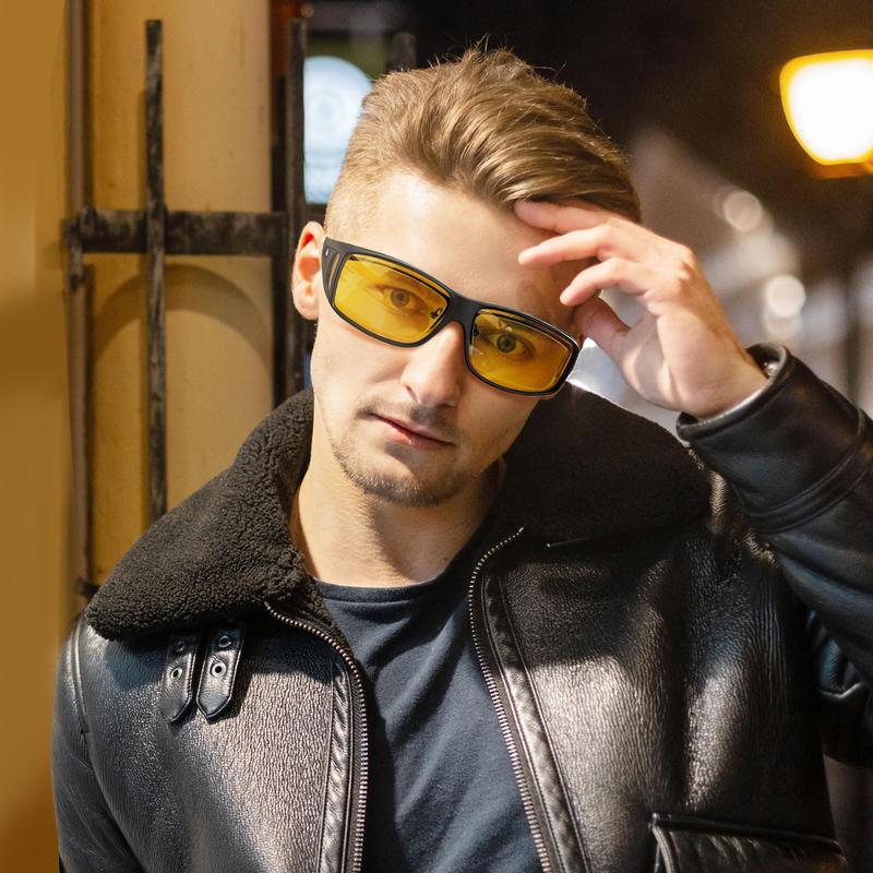 🕶️50% DE RÉDUCTION MAINTENANT🎅Lunettes de Conduite Nuit - Verres Polarisés & Anti-Reflets, Vision Claire et Sécurisée pour la Nuit ✨