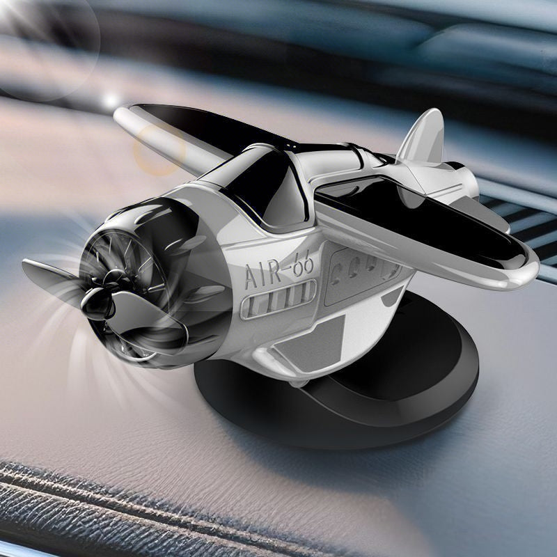🔥Ornements pour voiture en forme d'avion à énergie solaire