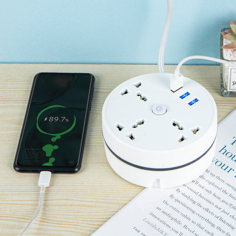 🔌🧵 Multiprise universelle à enrouleur de câble – Rangement propre, gain de place, sécurité renforcée, le cordon s’adapte à vos besoins puis disparaît d’un geste, fini les fils qui traînent 🏠💡