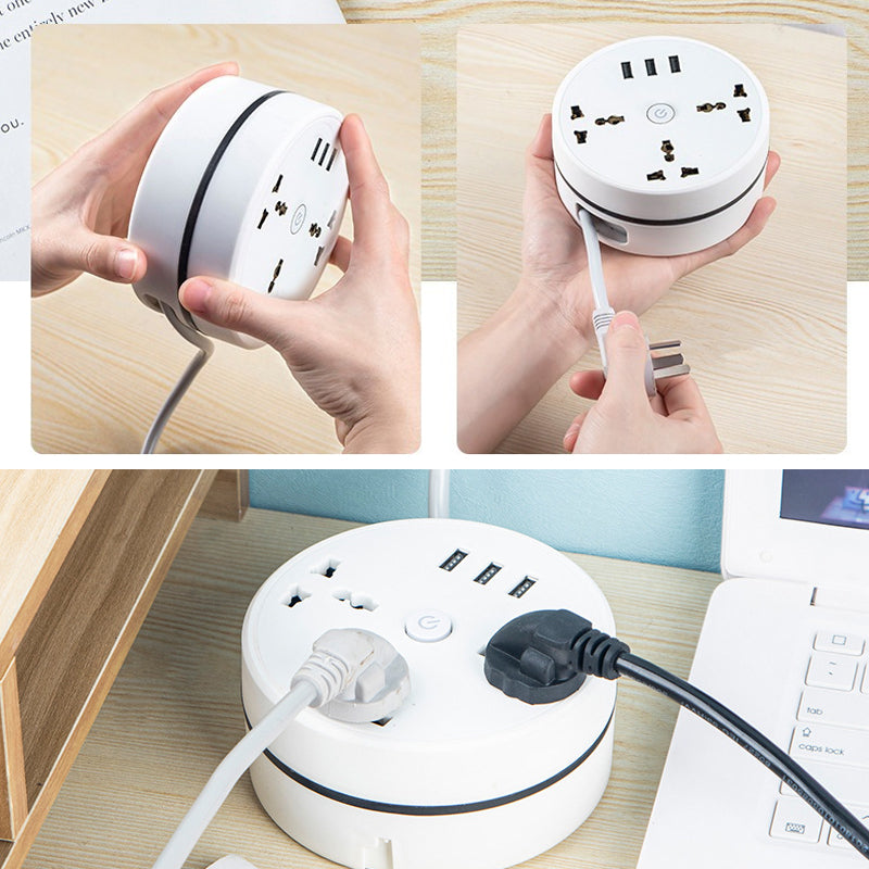 🔌🧵 Multiprise universelle à enrouleur de câble – Rangement propre, gain de place, sécurité renforcée, le cordon s’adapte à vos besoins puis disparaît d’un geste, fini les fils qui traînent 🏠💡