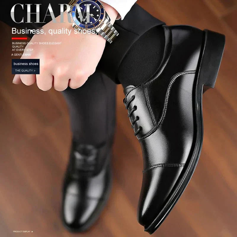 Chaussures Légères en Cuir pour Homme - Style Business Élégant, Semelle Antidérapante et Respirante