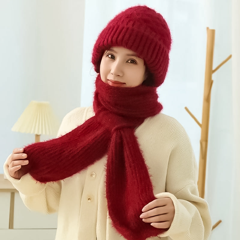 Bonnet et Écharpe Coupe-Vent 2-en-1 avec Protection Auditive Intégrée