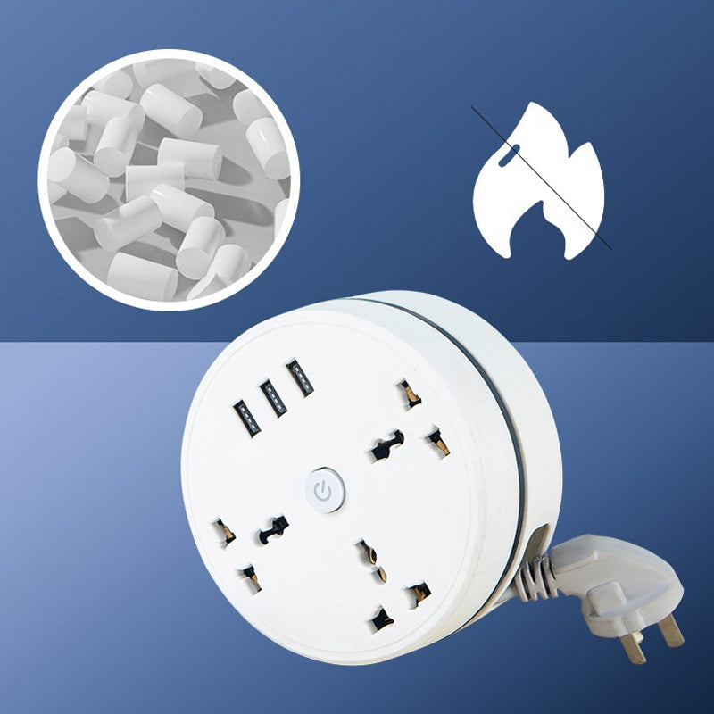 🔌🧵 Multiprise universelle à enrouleur de câble – Rangement propre, gain de place, sécurité renforcée, le cordon s’adapte à vos besoins puis disparaît d’un geste, fini les fils qui traînent 🏠💡