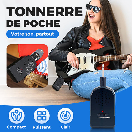 🎸50% OFF MAINTENANT!✨Mini Ampli Guitare 30W HD🎶20h Autonomie, Recharge USB et Son Professionnel pour le Busking et la Pratique🔋