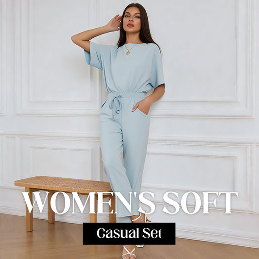 ⏰Soldes limitées 50 % de réduction🌸Ensemble haut et pantalon décontracté pour femme