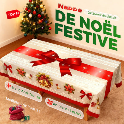 🔥Tant que le stock dure : 50 % de réduction !🎉Nappe élégante à motif de Noël