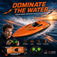 🎮PROMO FLASH 50%🚢Bateau Radiocommandé Haute Vitesse 2.4GHz – Double Moteur, Coque Étanche, 2 Couleurs, 27cm, Parfait pour Piscine & Lac⚡
