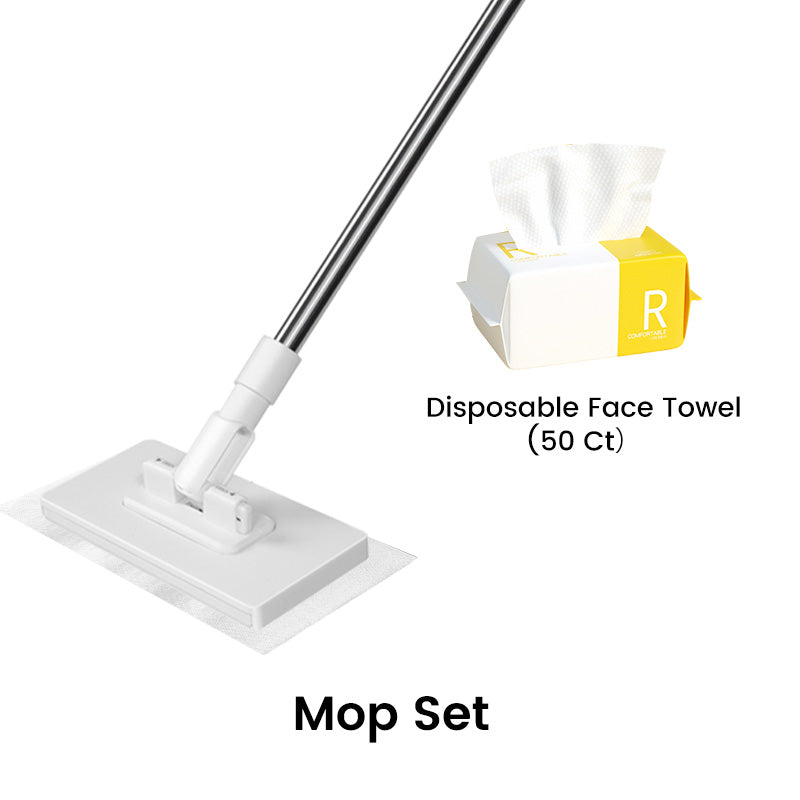 🧹Serpillère Réutilisable – Pince Biomimétique Auto-Serrante, Manche Télescopique 100 cm, Rotation 360° & Écologique (Multi-Surfaces) !