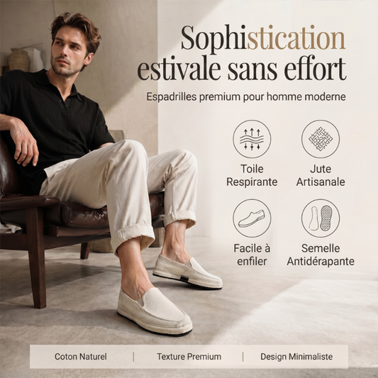 Chaussures slip-on décontractées en toile pour homme