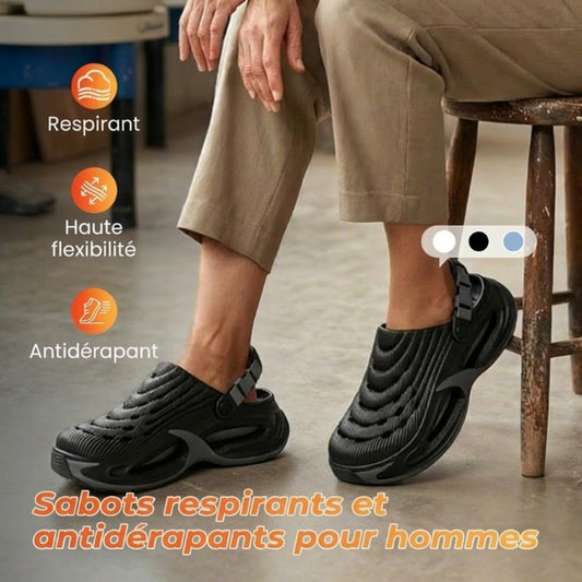 👟50% DE RÉDUCTION🌬️Sandales Homme Polyvalentes 2 en 1 – Semelle Épaisse EVA, Antidérapantes & Ultra-Légères Respirantes🏃‍♂️