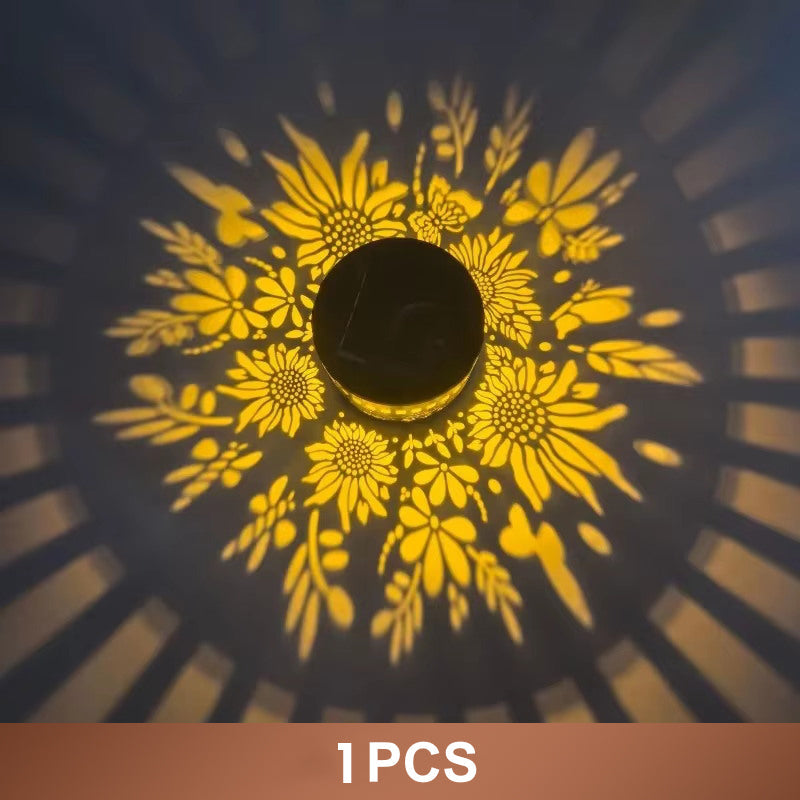 🌞 50 % DE RÉDUCTION MAINTENANT ! 🌀 Lampe solaire mandala – Projection de motifs époustouflants, design 2 en 1 pour sol et mur, étanche IP65, allumage/extinction automatique 🌿