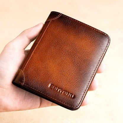 👛 50% DE RÉDUCTION! 🔥 Portefeuille Homme en Cuir Véritable avec RFID – Ultra-Fin, Grande Capacité & Protection (Marron/Café/Bleu) Pour Un Usage Quotidien Sécurisé 💳