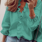 👚 50% DE RÉDUCTION! ✨ Chemisier à Volants 2026 – Manches Longues Lanterne, Coupe Ample & Style Doux pour Printemps-Automne 🌸