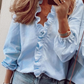👚 50% DE RÉDUCTION! ✨ Chemisier à Volants 2026 – Manches Longues Lanterne, Coupe Ample & Style Doux pour Printemps-Automne 🌸