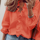 👚 50% DE RÉDUCTION! ✨ Chemisier à Volants 2026 – Manches Longues Lanterne, Coupe Ample & Style Doux pour Printemps-Automne 🌸