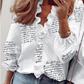 👚 50% DE RÉDUCTION! ✨ Chemisier à Volants 2026 – Manches Longues Lanterne, Coupe Ample & Style Doux pour Printemps-Automne 🌸