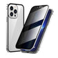 Coque Magnétique iPhone avec Protection Confidentialité – Verre Trempé Anti-Espion & Cadre Métal 360°