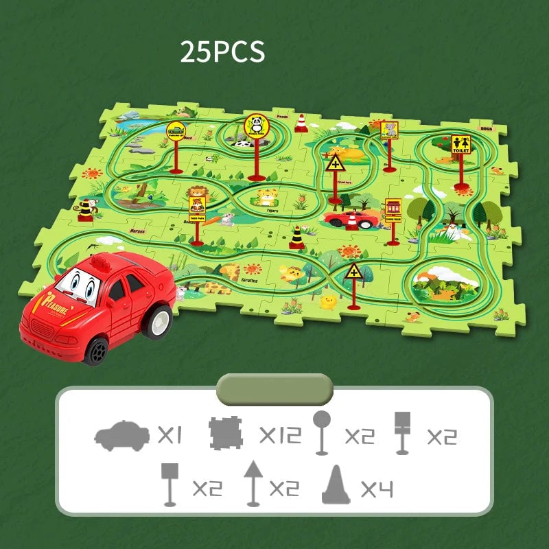 🔥Jeu de puzzle éducatif pour enfants Voiture sur rails🧩