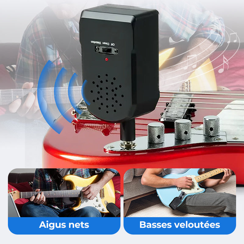 🎸50% OFF MAINTENANT!✨Mini Ampli Guitare 30W HD🎶20h Autonomie, Recharge USB et Son Professionnel pour le Busking et la Pratique🔋