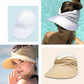 Visière Solaire UPF 50+ avec Trou pour Queue de Cheval | Casquette Pliable Plage & Golf Femme