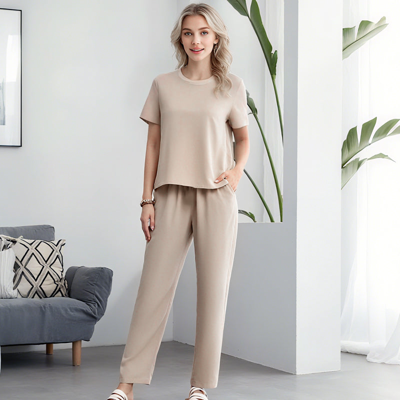 ⏰Soldes limitées 50 % de réduction🌸Ensemble haut et pantalon décontracté pour femme