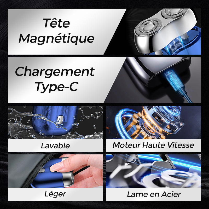 🎁Promotion Chaud⏳Nouveau Rasoir de Poche USB Amélioré 2026 - Rasoir Électrique Mini Rechargeable pour Hommes, Compact et Imperméable, Idéal pour la Maison, la Voiture et les Voyages