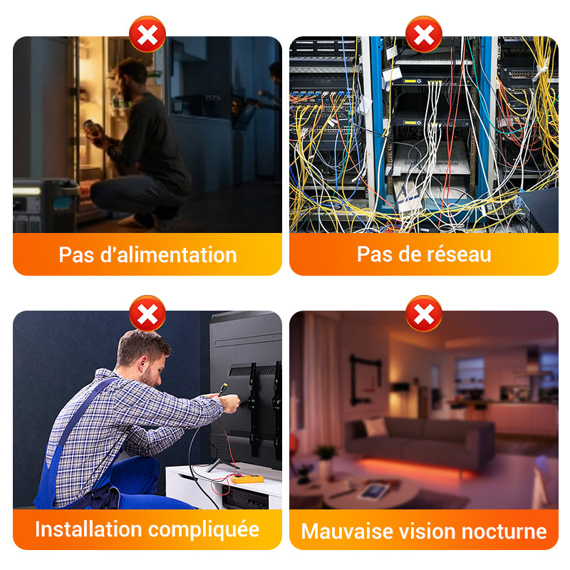 Mini caméra de surveillance HD intelligente🤩Vision nocturne, détection de mouvement & installation en 1 minute🌹