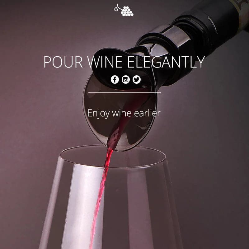 Bouchon de Vin Rouge 2 en 1 - Verseur et Scellant Sous Vide pour Conservation Optimale