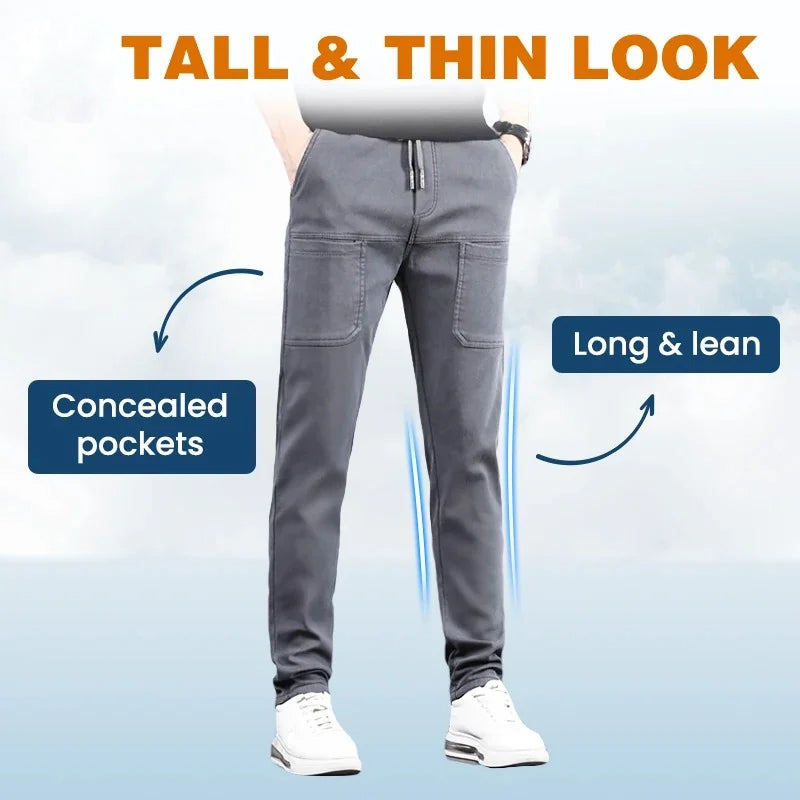 🥰Pantalon cargo haut, extensible et résistant, avec plusieurs poches