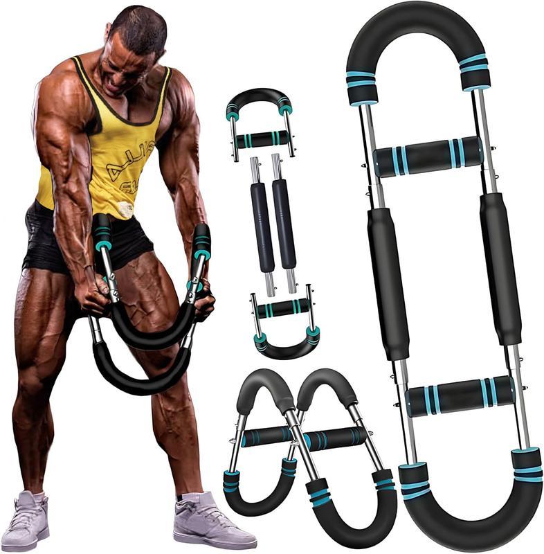 Barre Lestée Réglable 60-110 lb - Entraîneur de Bras et Pectoraux Portable pour Fitness à Domicile
