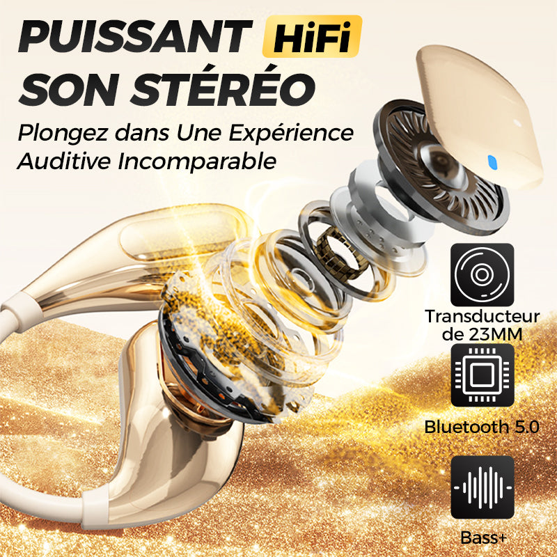 🔥Noël HiFi Casque Bluetooth étanche à crochet d’oreille - Achetez-en 2 et obtenez la livraison gratuite