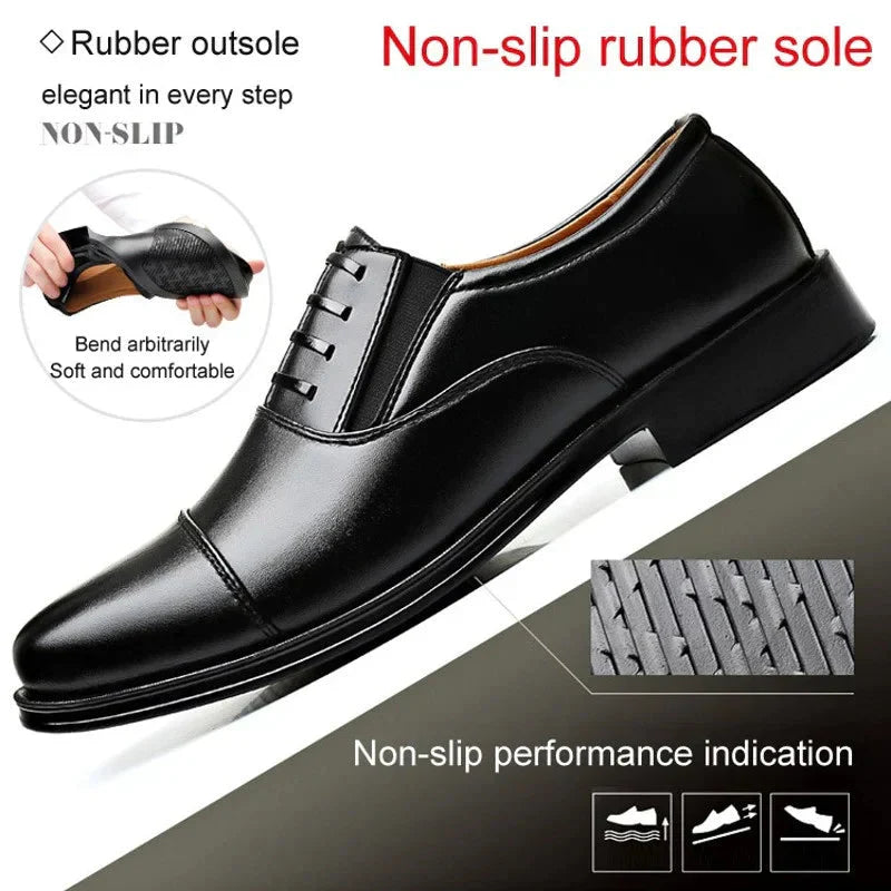 Chaussures Légères en Cuir pour Homme - Style Business Élégant, Semelle Antidérapante et Respirante