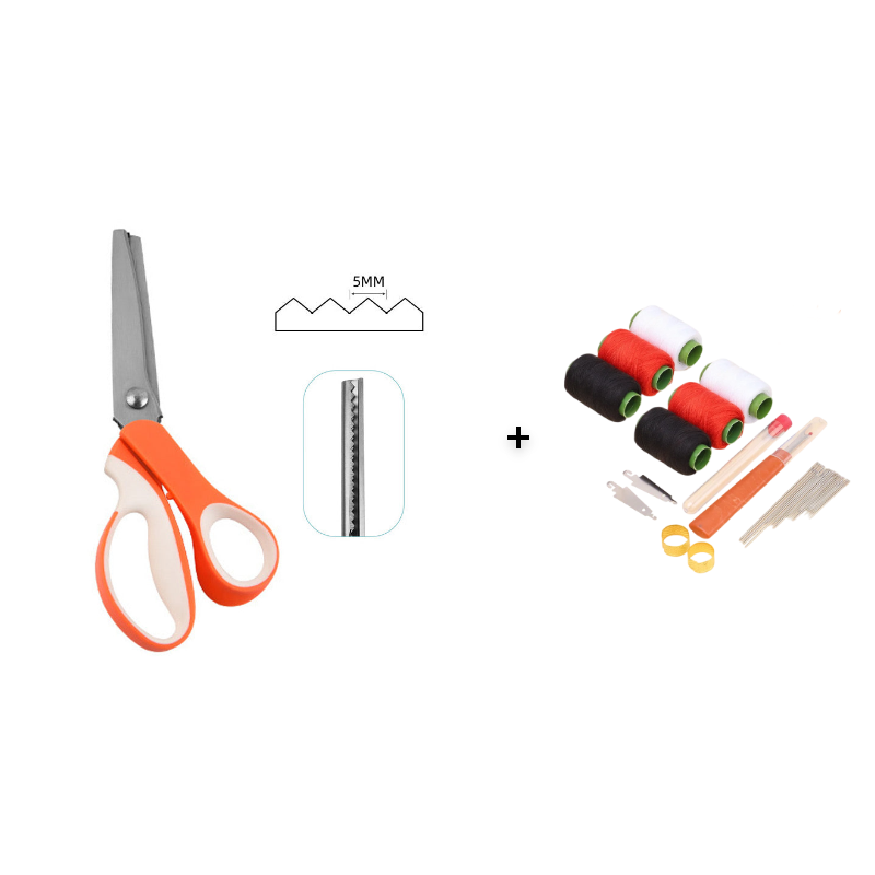 ✂️ Ciseaux Cranteurs en Acier Inoxydable — Bords Zigzag, Poignées Ergonomiques, Couture, Quilting & Scrapbooking, 4 Coloris ✨