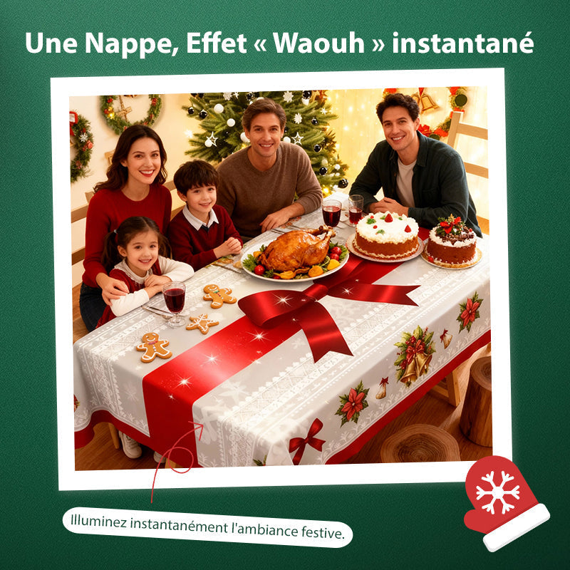 🔥Tant que le stock dure : 50 % de réduction !🎉Nappe élégante à motif de Noël