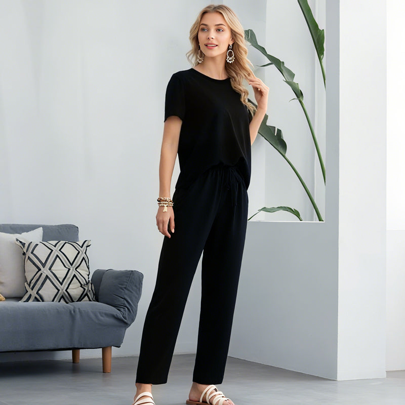 ⏰Soldes limitées 50 % de réduction🌸Ensemble haut et pantalon décontracté pour femme