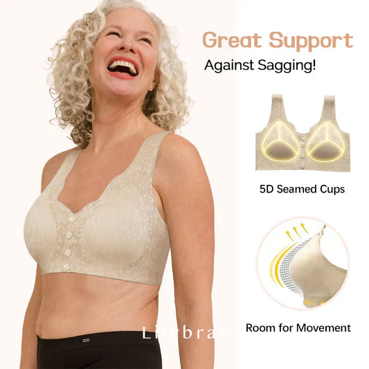 💗Soutien-gorge à boutons en dentelle pour femmes