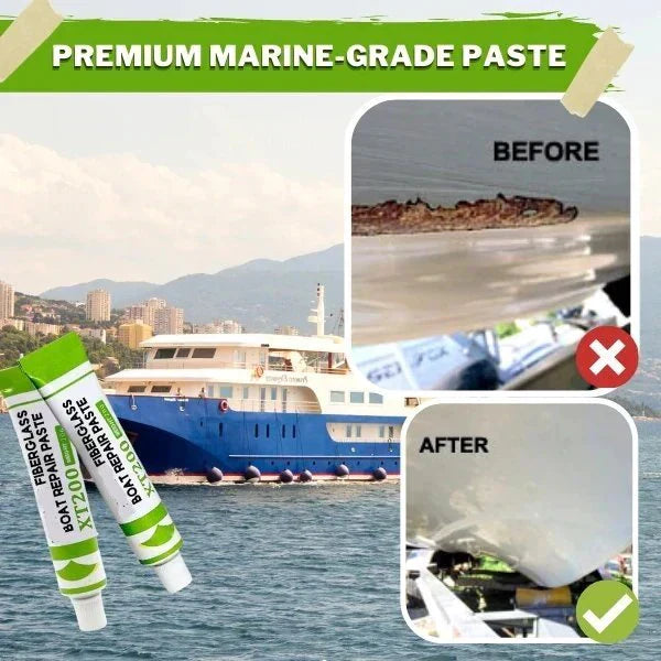 🌊 PROMO LIMITÉE ACHETEZ-EN 1 OBTENEZ-EN 1 GRATUIT ! 💥 Pâte Réparation Bateau Fibre de Verre – Haute Adhérence, Facile à Poncer, Étanche ✨