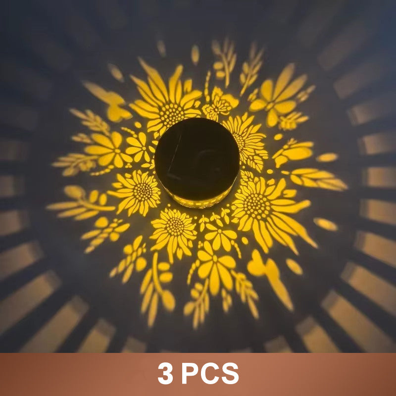 🌞 50 % DE RÉDUCTION MAINTENANT ! 🌀 Lampe solaire mandala – Projection de motifs époustouflants, design 2 en 1 pour sol et mur, étanche IP65, allumage/extinction automatique 🌿
