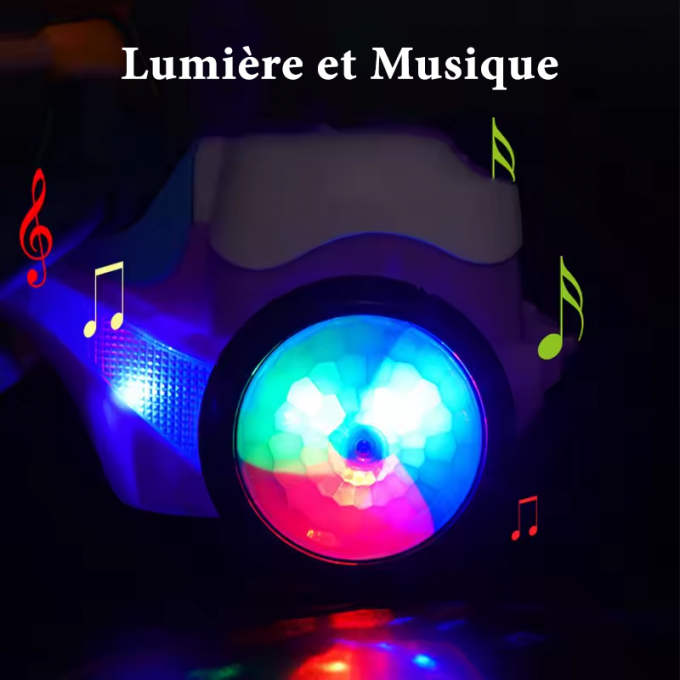 📢📢50% DE RÉDUCTION !! ⏰Tricycle Acrobatique pour Enfants – Plastique Haute Qualité – Musique, Lumières & Rotation 360° for Enfants de 1 à 4 Ans 🎁