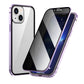 Coque Magnétique iPhone avec Protection Confidentialité – Verre Trempé Anti-Espion & Cadre Métal 360°