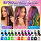 🌈 Kit de Craie Temporaire pour Cheveux — 12 Couleurs Vibrantes, Applicateur à Pince, Lavable, Sans Teinture Permanente ✨