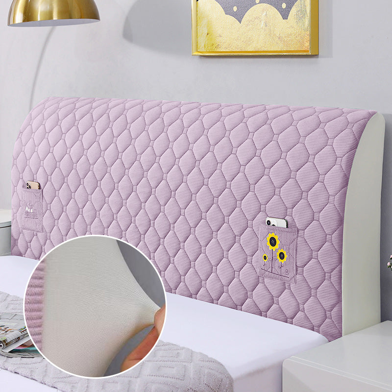 🛏️50% DE RÉDUCTION LIMITÉE!✨Housse Rembourrée pour Tête de Lit🛌Protection Douce et Antidérapante en Velours avec Fermeture Élastique🌟