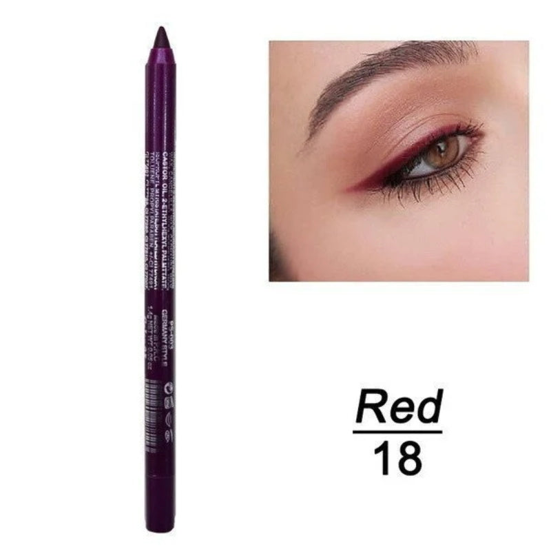 Eyeliner Coloré Longue Durée - Set de 13 Couleurs Nacrées et Mates