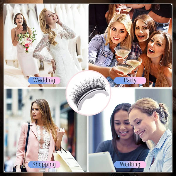 💧👀 Cils magnétiques waterproof – Adhésion instantanée sans colle, résistent à l’eau et à la transpiration, pour un regard sublime du matin au soir ☀️🌙