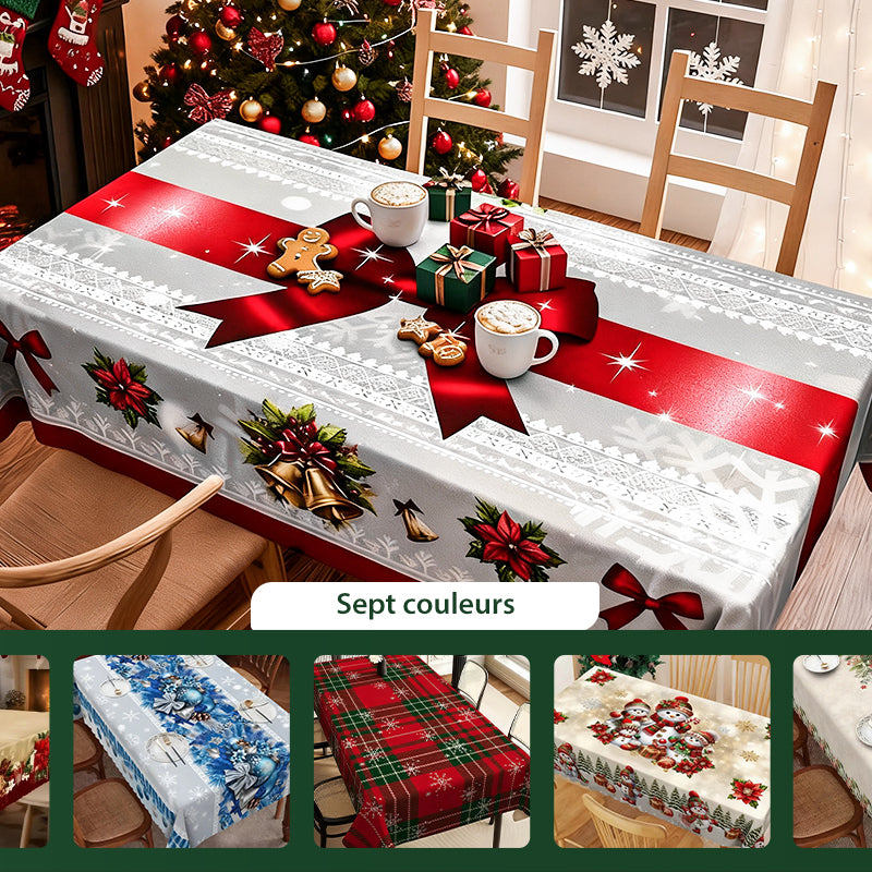 🔥Tant que le stock dure : 50 % de réduction !🎉Nappe élégante à motif de Noël